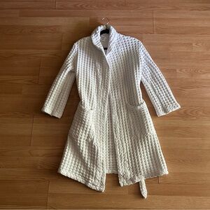 Allswell Home White Waffle Fabric Robe Small
